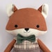 Fox Sewing Pattern PDF - Make a Fox or Wolf Woodland Animal Cloth Doll ...