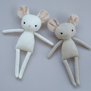 handmade mouse dolls made with studio seren mouse sewing pattern