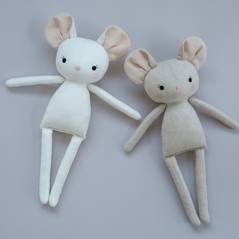 handmade mouse dolls made with studio seren mouse sewing pattern