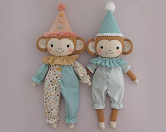 Patrón de costura de mono en PDF: crea un mono de juguete / peluche de mono - por Studio Seren patterns