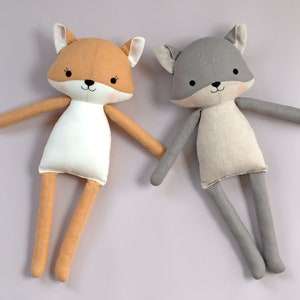 Fox Sewing Pattern PDF Make a Fox or Wolf Woodland Animal - Etsy