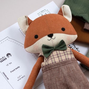 Fox Sewing Pattern PDF Make a Fox or Wolf Woodland Animal - Etsy UK