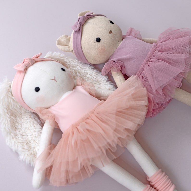 ballerina dolls made with studio seren ballerina sewing pattern