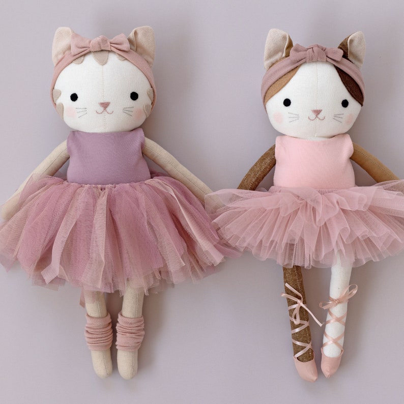 ballerina dolls made with studio seren ballerina sewing pattern