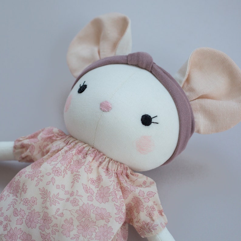 handmade mouse doll made with studio seren mouse sewing pattern