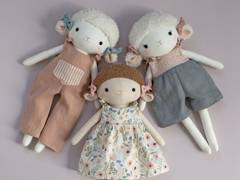 Lamb Sewing Pattern PDF Make a Cloth Lamb Doll / Stuffed Etsy Australia