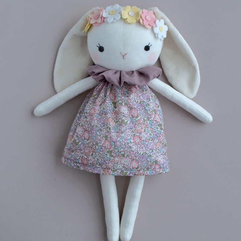 Doll dress pdf sewing pattern and tutorial DIY doll clothes, dress up doll for Studio Seren stuffed animal dolls image 3