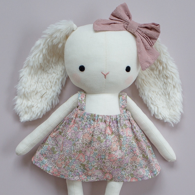 handmade bunny made with studio seren sewing pattern