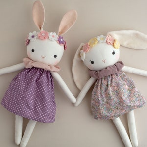 Doll dress pdf sewing pattern and tutorial DIY doll clothes, dress up doll for Studio Seren stuffed animal dolls image 4