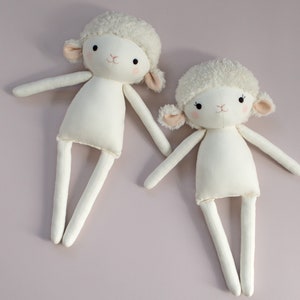 handmade lamb doll made with Studio Seren lamb sewing pattern