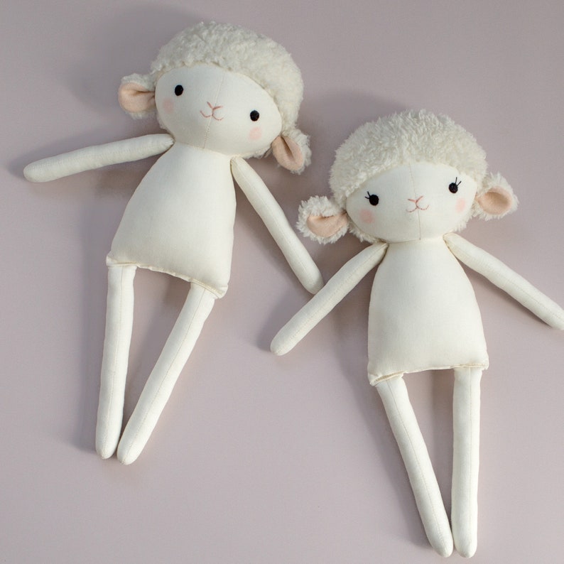 handmade lamb doll made with Studio Seren lamb sewing pattern