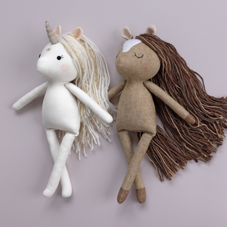 Unicorn sewing pattern PDF make a horse / unicorn doll / stuffed animal toy for unicorn gift / unicorn birthday by Studio Seren patterns image 9