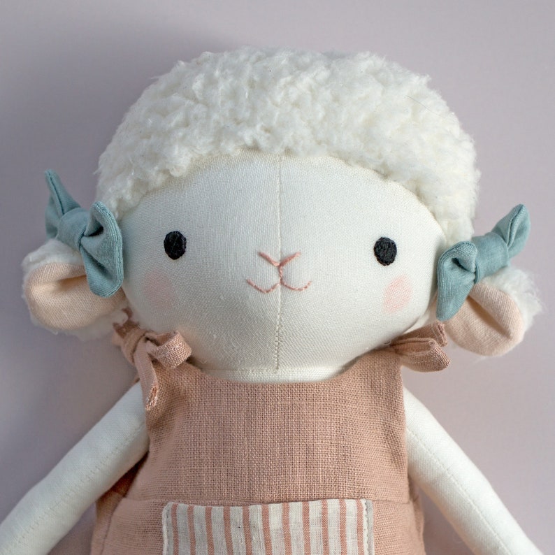 handmade lamb doll made with Studio Seren lamb sewing pattern