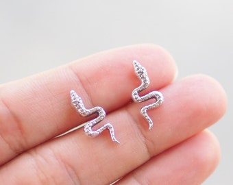 Snake Earrings, Serpent Earrings, Animal jewelry, Gift idea - KS.TA47