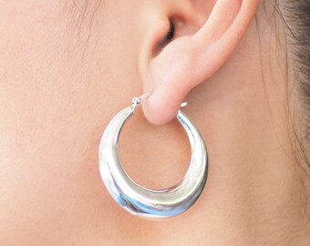 Simple Minimalist Hoop Earrings L77 Timeless Elegant Design Twisted Rope Chubby Huggie Hoop Earrings