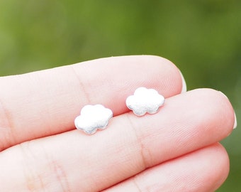 Cloud stud Earrings, Cloud Earrings, Sky jewelry, Cloudy Day, Weather jewelry / SK207