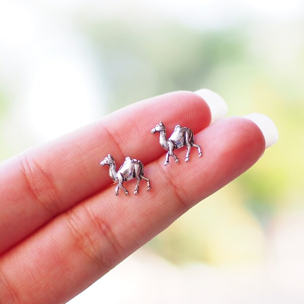 Camel Stud Earrings Sterling silver Animal Lover Studs Gift idea / SK131