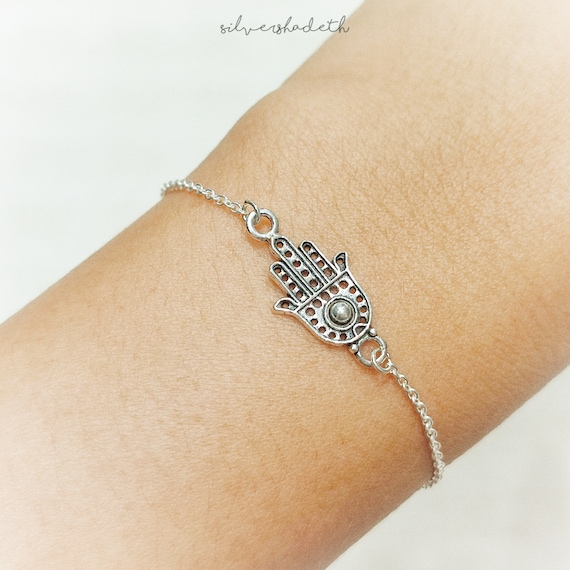 Sterling silver hotsell hamsa bracelet