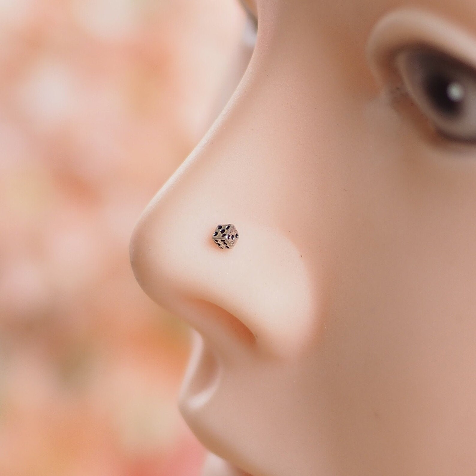 2 pieces / Dice Nose Bone Stud Gambling Casino jewelry 24G / Etsy