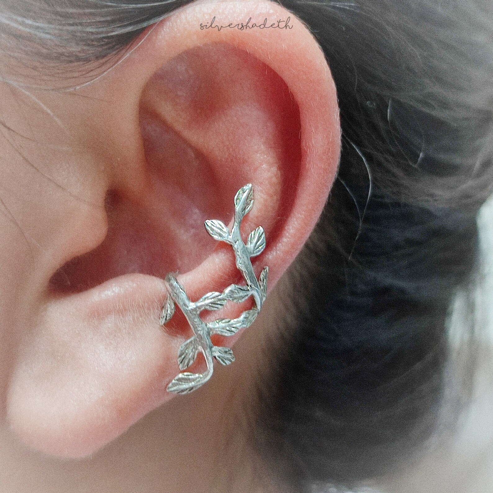 Leaves Ear Cuffs Vine Leaf Ear Cuff No Pierced Ear Cuff Ear Etsy UK