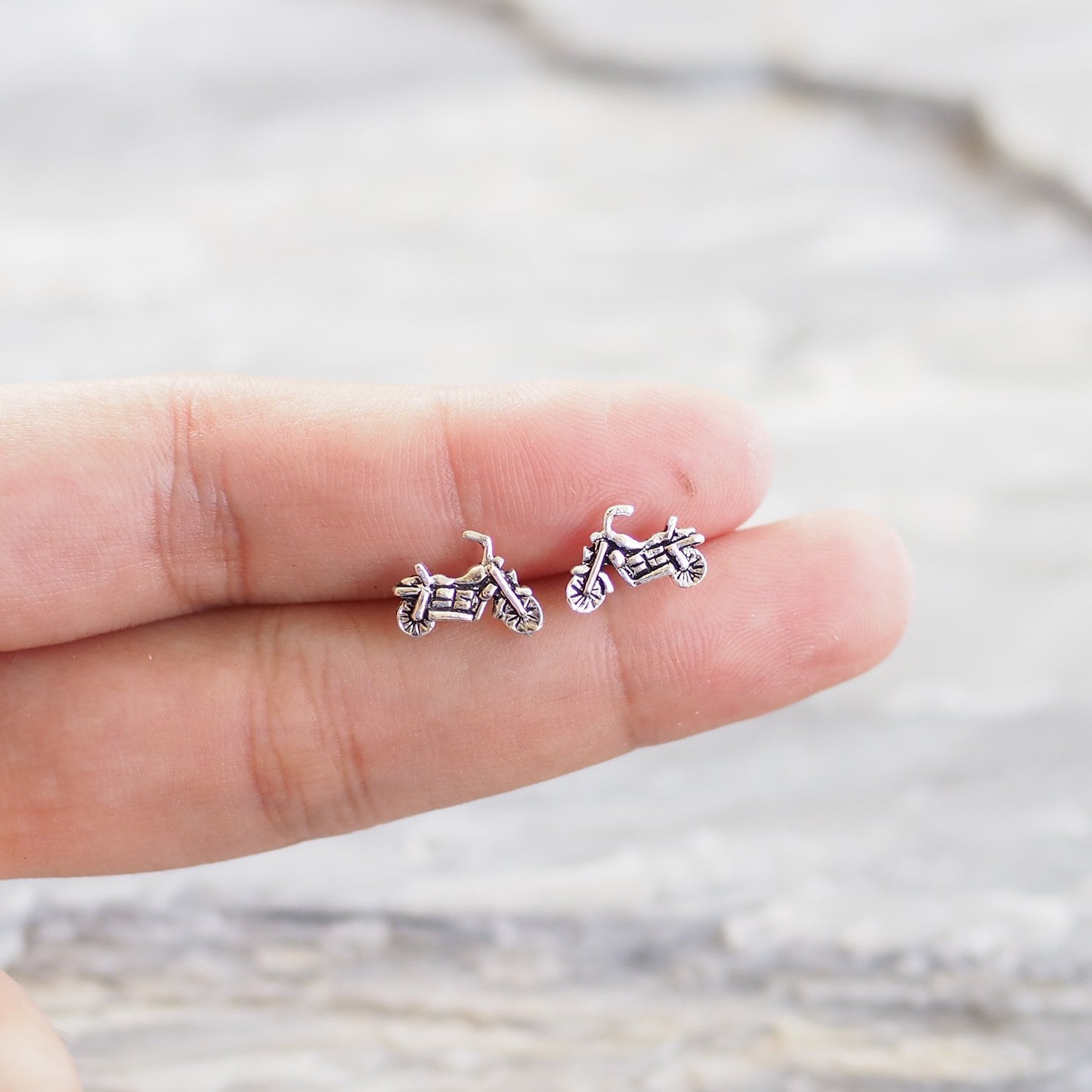 Motorcycle earrings Vehicle Harley davidson earrings / SK114P Etsy