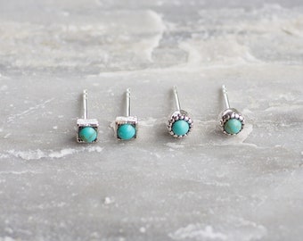 Bali Turquoise stud Earrings, Boho Jewelry, Turquoise Jewelry