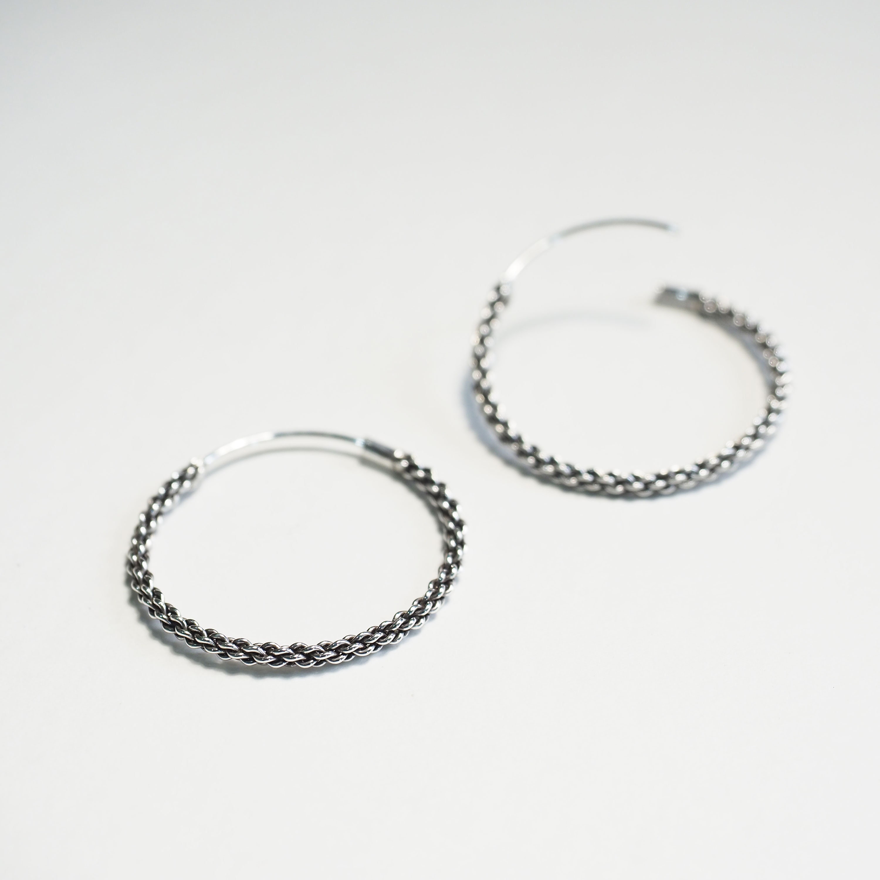 25 Mm Snake Chain Hoop Earrings Minimalist Hoop Earrings Etsy
