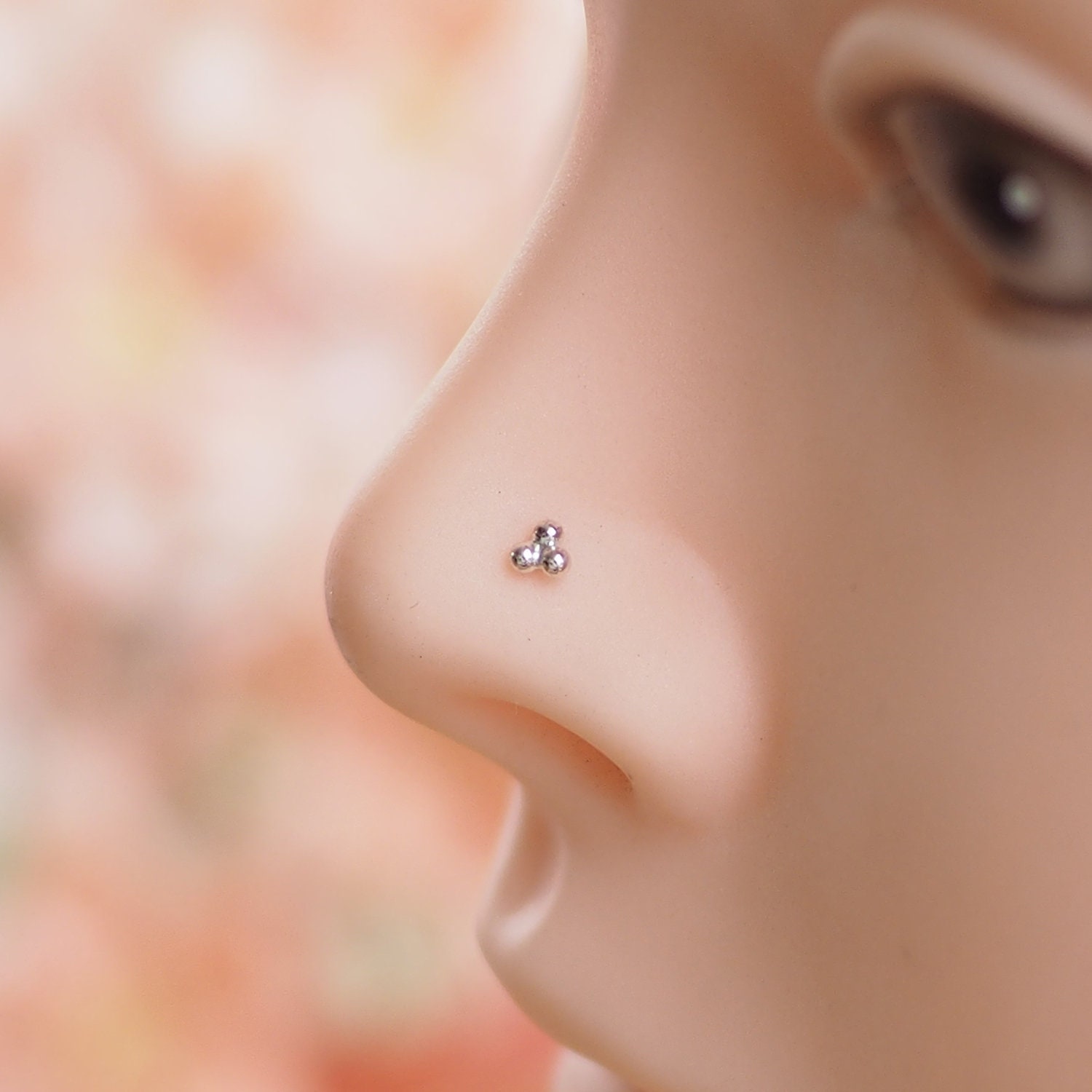 2.5 mm Trinity Dot Nose Stud Dot ball Fish tail nose stud Etsy