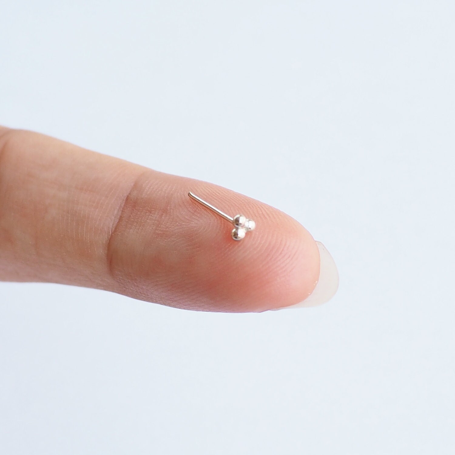 2.5 mm Trinity Dot Nose Stud Dot ball Fish tail nose stud Etsy