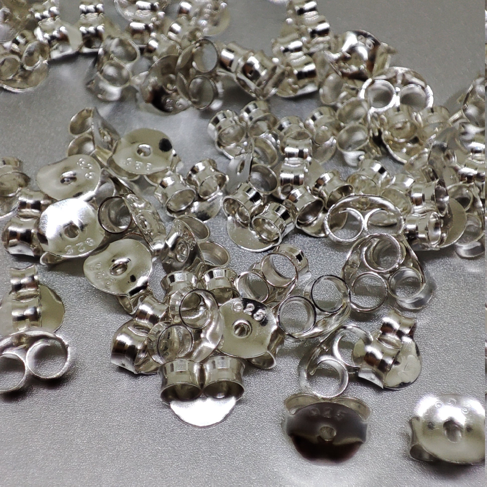 5 or 10 Pairs Sterling Silver Earring Backs, Butterfly Earrings Backs, Silver  Post Ear Nuts, Earrings Findings 