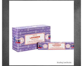 Satya Lavender Incense Sticks - 3 packs, 6 packs, or box of 12 packs