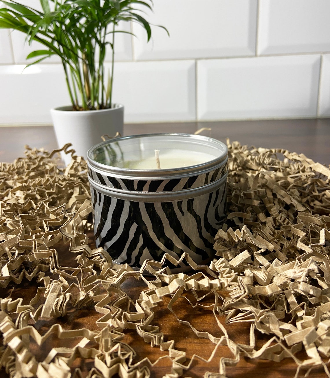 Zebra print scented candles Animal Print All natural hand Etsy