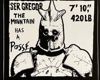The Mountain Has a Posse - Gregor Clegane - Game of Thrones Parody Sticker