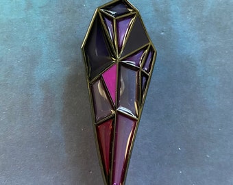 The Dark Crystal - Pink and Purple 2” Hard Enamel Stained Glass Pin