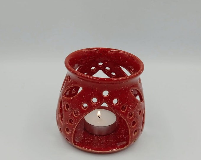 Handmade Ceramic Tealight Candle Holder - Ceramic Candle Lantern