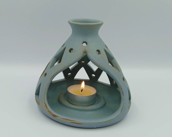 Handmade Ceramic Tealight Candle Holder - Ceramic Candle Lantern