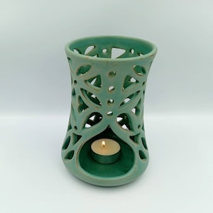 Handmade Ceramic Tealight Candle Holder - Ceramic Candle Lantern