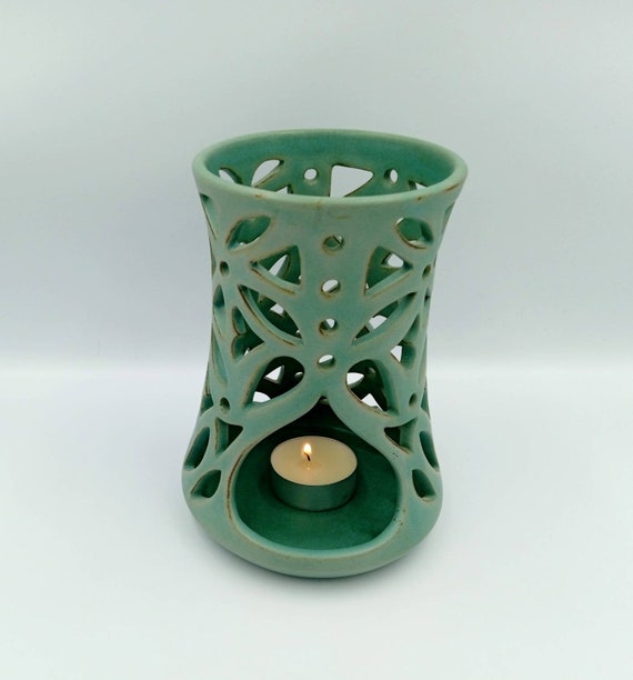 Portacandele In Ceramica Per Figlia - Scritta Sentimentale 'Daughter' Con Lumino Incluso, 9x6 Cm