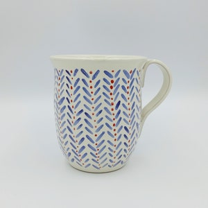 Einzigartige handgemachte große Keramiktasse 15 oz (450 ml) - Tee- und Kaffeetasse aus Keramik