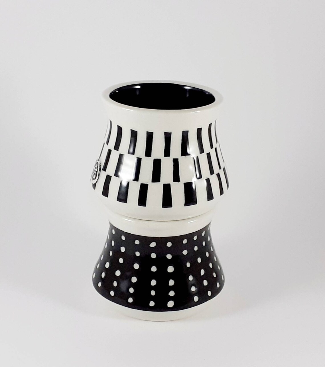 Handmade Ceramic Espresso Cups 4 Oz 120 Ml Black and White Etsy Australia