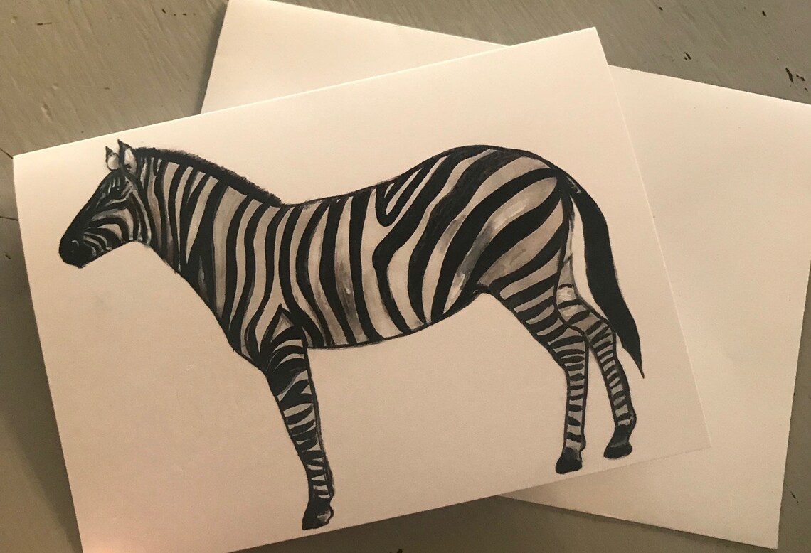 Zebra gift card Etsy