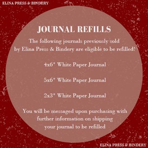 JOURNAL REFILLS - Refill a previous journal cover with new pages!