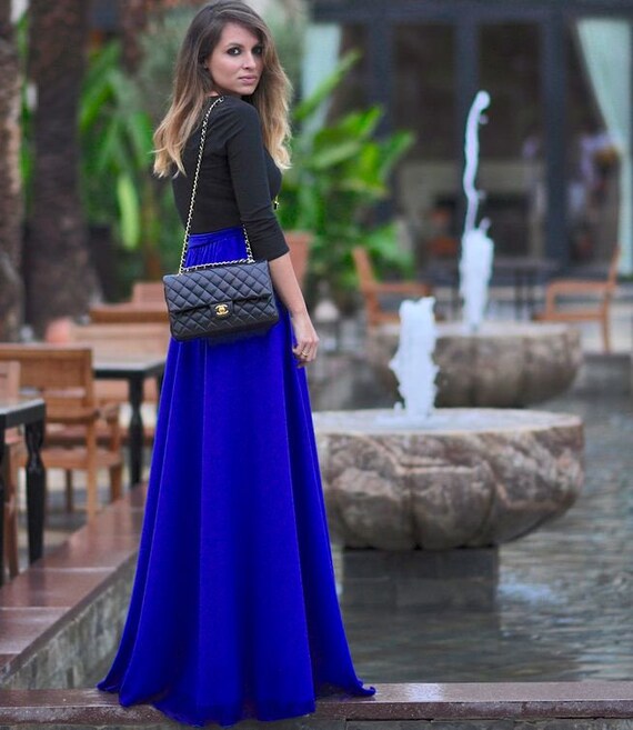 Long Blue Dress Knit Dress Wedding Guest Dress Guest Dress Etsy