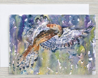 KESTREL CARD- Blank inside-Kestrel Birthday card-Bird spotter card-Birthday Card for Nanna-birthday card for granddad-birthday
