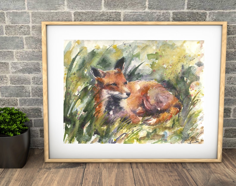 FOX MUG-fox design cup-wildlife mug-Fox British Art Mug-Birthday gift Mum Dad-gift him-Christmas Nanna Animal lover-Naomi Neale image 4