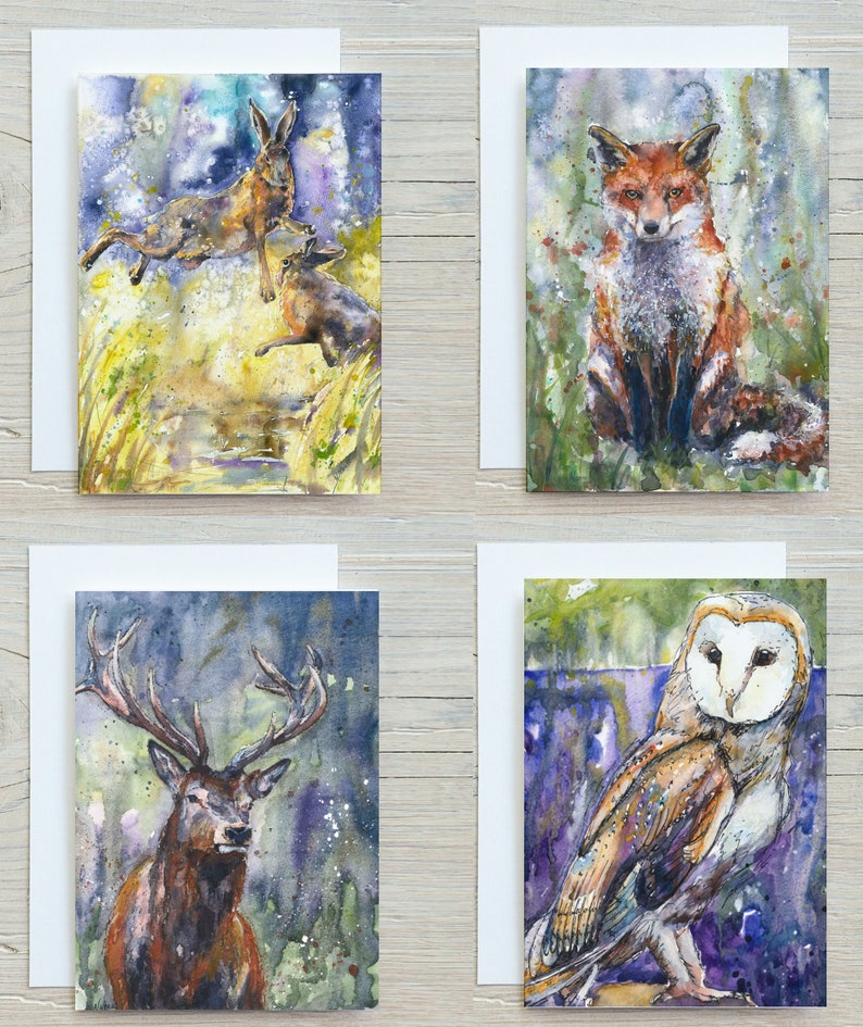 OWL BIRTHDAY CARD-Barn Owl cards set-blank card-Spring Birthday-Bird spotter gift-for him-Dad birthday-Nature card-naomi neale art-uk