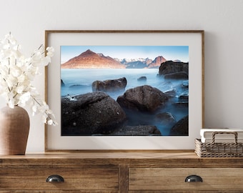 Sunrise over Elgol ~ Isle of Skye, Scotland |  Photographic Print - Oversized Wall Art - Scottish wall decor - Scottish art - Scottish gift