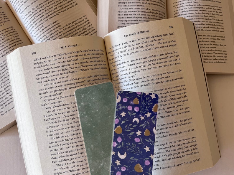 Bookmarks and Lil Squeaks Blue Night Collection Floral Nights