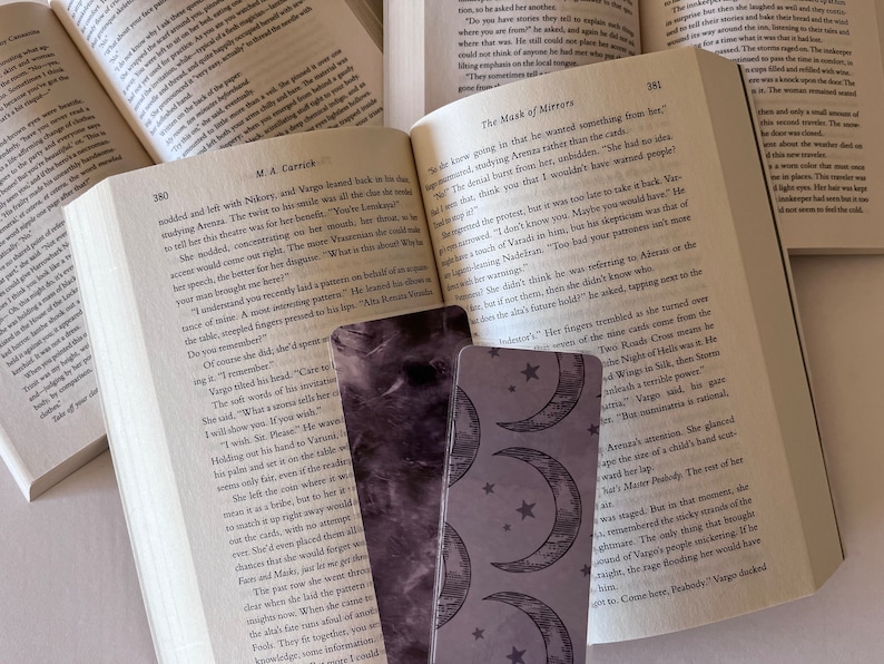Bookmarks and Lil Squeaks Blue Night Collection Marble Moon