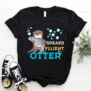 Funny Otter Lover T-shirt, Cute Sea Otters Birthday Gift Tshirt, Funny Vintage Baby Otter Marine Animals Fan Party Present Youth Tee Shirts